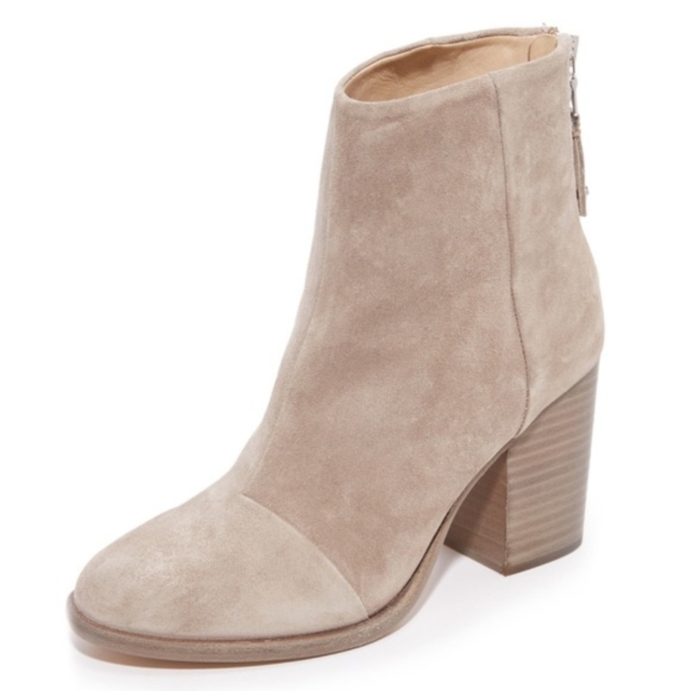 rag & bone Ashby Suede Ankle Boot 38 in Stone